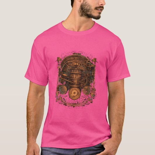 Drummer Drum Set Steampunk Drumset Drumming Drums T-Shirt (Vorderseite)