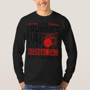 Drummer Drum Set Vater Vater Daddy Vintag bin ich T-Shirt