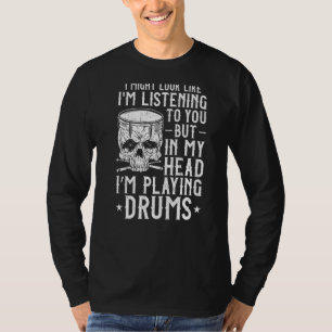 Drummer Drum Set Vintag könnte ich aussehen, als w T-Shirt