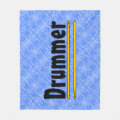 Drummer Drum Sticks Fleecedecke (Vorderseite)