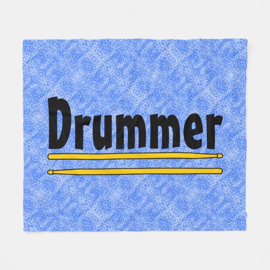 Drummer Drum Sticks Fleecedecke (Vorderseite (Horizontal))