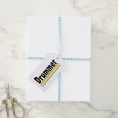 Drummer Drum Sticks Geschenkanhänger (Mit Garn)