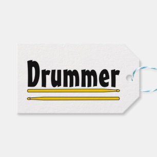 Drummer Drum Sticks Geschenkanhänger