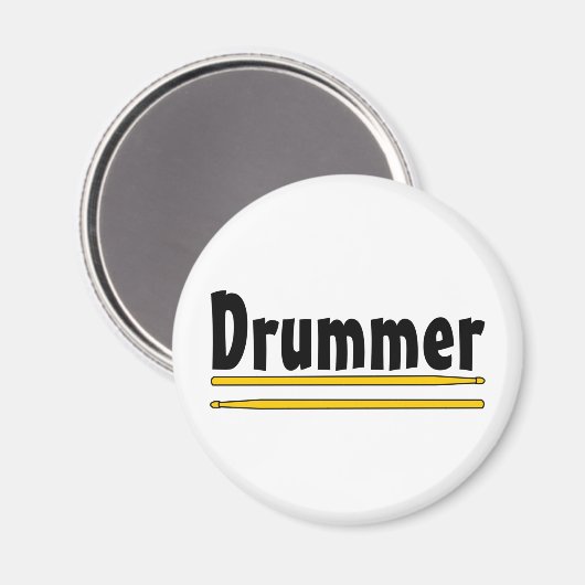 Drummer Drum Sticks Magnet (Vorderseite/Rückseite)