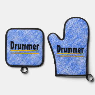 Drummer Drum Sticks Ofenhandschuh & Topflappen-Set