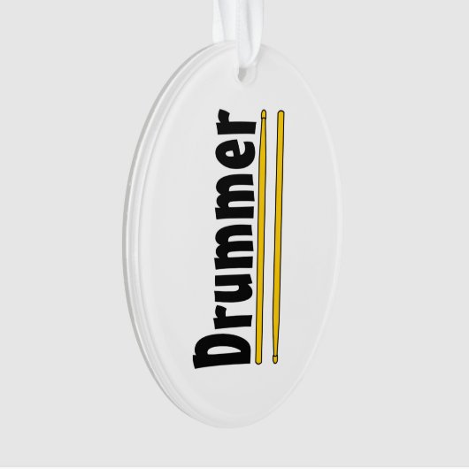 Drummer Drum Sticks Ornament (Vorderseite)