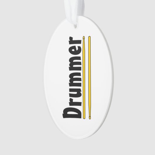 Drummer Drum Sticks Ornament (Vorderseite)
