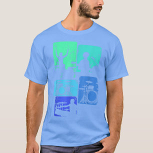 Drummer Drum Sticks Rock & Roll Kinder Jungs Männe T-Shirt