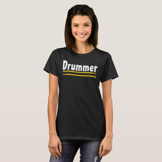 Drummer Drum Sticks T-Shirt (Vorne ganz)