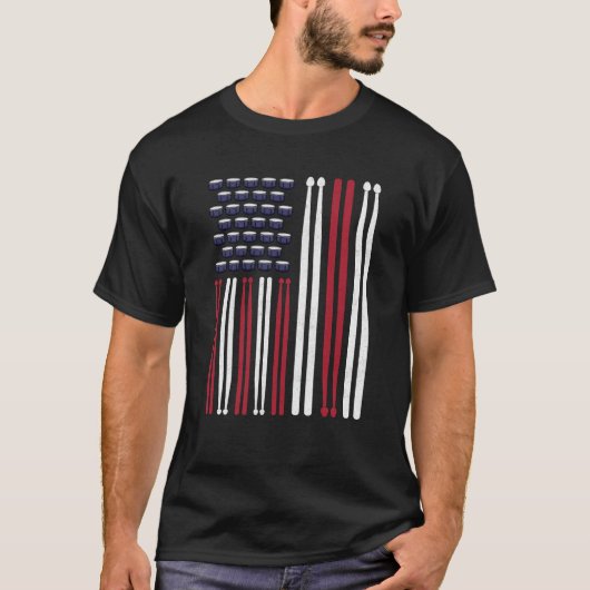 Drummer Drum Sticks T-Shirt (Vorderseite)