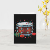 Drummer Drum Xmas Lighting Santa Musical Drum Chri Karte (Gelbe Blume)