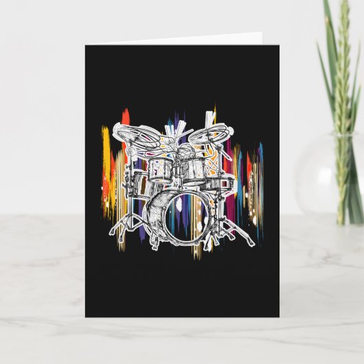 Drummer Drummer Drums Karte (Vorderseite)