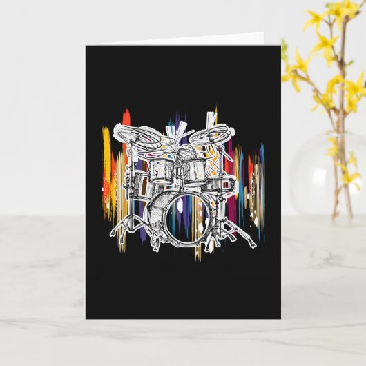 Drummer Drummer Drums Karte (Gelbe Blume)