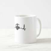 Drummer Drumming Heartbeat Funny Geschenke Kaffeetasse (VorderseiteRechts)
