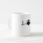 Drummer Drumming Heartbeat Funny Geschenke Kaffeetasse (Vorderseite Links)