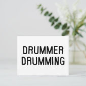 Drummer Drumming Postkarte (Stehend Vorderseite)
