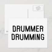 Drummer Drumming Postkarte (Vorne/Hinten)