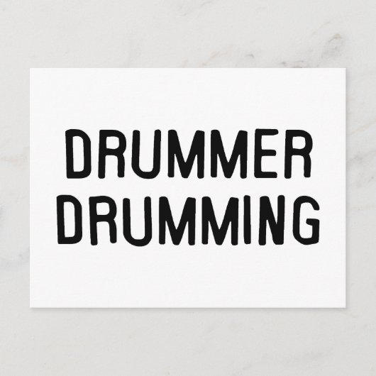 Drummer Drumming Postkarte (Vorderseite)