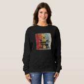 Drummer Drumming Retro Sweatshirt (Vorne ganz)