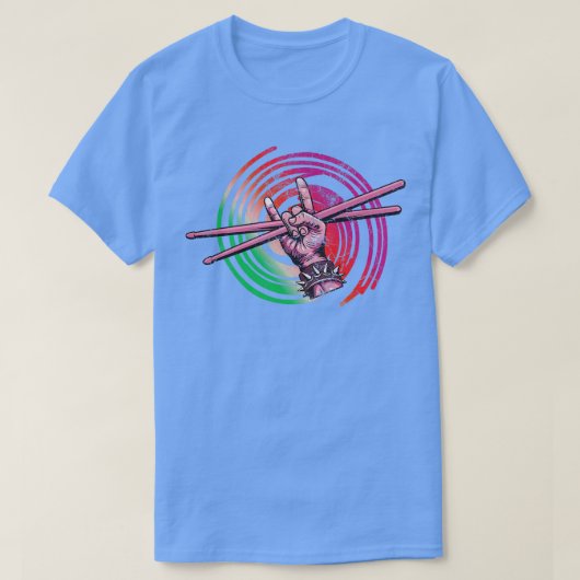 Drummer Drums Drumsticks Musician Outfit 8 T-Shirt (Design vorne)