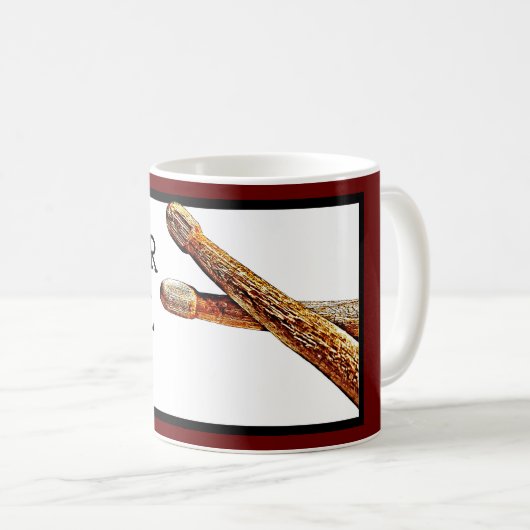 Drummer Drumstick Paradiddle RLRR Snare Drumming Kaffeetasse (VorderseiteRechts)