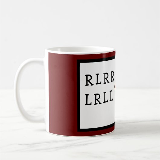 Drummer Drumstick Paradiddle RLRR Snare Drumming Kaffeetasse (Links)