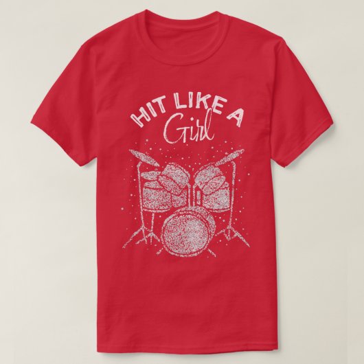 Drummer-Drumsticks-Drum-Kit T-Shirt (Design vorne)