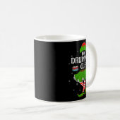 Drummer Elf Christmas Family Girls Women Elf Squad Kaffeetasse (VorderseiteRechts)