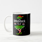 Drummer Elf Christmas Family Girls Women Elf Squad Kaffeetasse (Links)