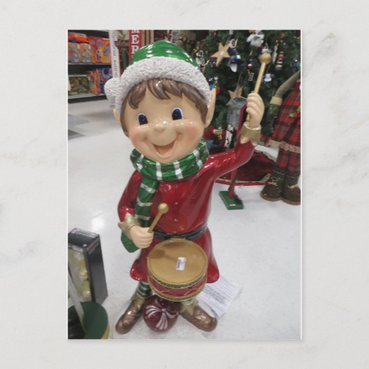 Drummer Elf Postkarte (Vorderseite)
