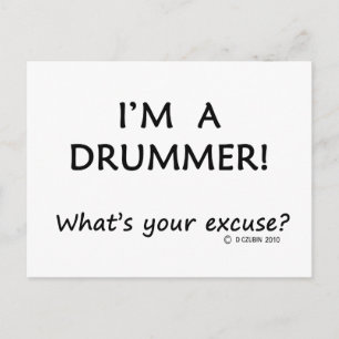 Drummer Entschuldigung Postkarte