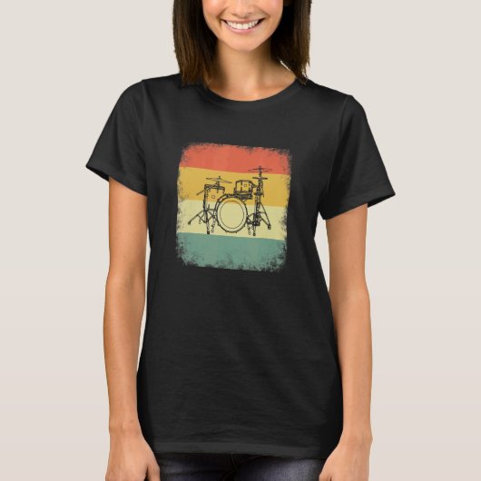 Drummer evolution, Drumset, design for musicians_2 T-Shirt (Vorderseite)