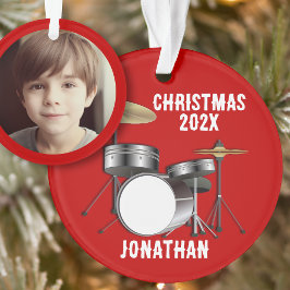 Drummer Foto Weihnachten Ornament