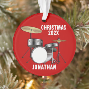 Drummer Foto Weihnachten Ornament