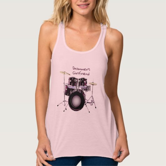 Drummer-Freundin Tank Top (Vorderseite)