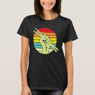 Drummer für Damen Trommelfell Set abstrumpflich T-Shirt