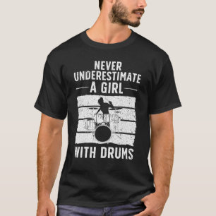 Drummer für Frauen Mädchen Kinder-Drums Player T-Shirt