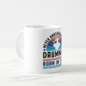 Drummer geboren 1960 60th Birthday Drumming Gift V Kaffeetasse (Vorderseite Links)