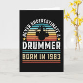 Drummer geboren 1983 40. Geburtstagsgruss Karte (Gelbe Blume)
