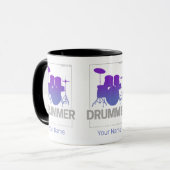 Drummer Geboren für Percussionist Band Mitglied zu Tasse (Vorderseite Links)