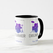 Drummer Geboren für Percussionist Band Mitglied zu Tasse (VorderseiteRechts)