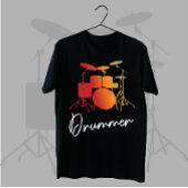Drummer Gift Heartbeat Musikinstrument Trommeln T-Shirt