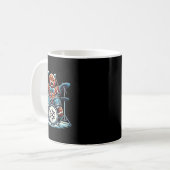 Drummer Gingerbrett Playing Drums Funny Christmas Kaffeetasse (Vorderseite Links)
