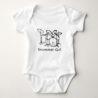Drummer Girl Baby Strampler