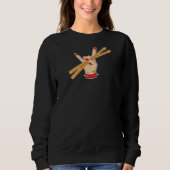 Drummer Girl Drum Sticks Design for Percussionists Sweatshirt (Vorderseite)