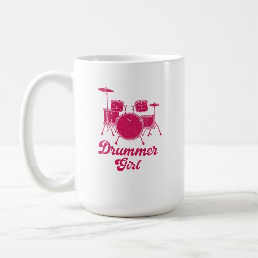 Drummer Girl | Drums Drummer Gift Kaffeetasse (Links)