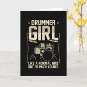 Drummer Girl | Drums Drummer Gift Karte (Gelbe Blume)