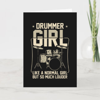 Drummer Girl | Drums Drummer Gift Karte