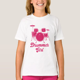Drummer Girl Drums Drummer Gift T-Shirt