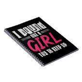 Drummer Girl Drumset Weiblicher Trommelmusiker Notizblock (Rechte Seite)